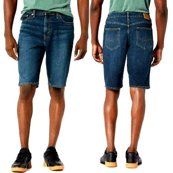 Levi Strauss Signature Blue Jeans Shorts Bermuda Mens Plus Size W40 Stretch - Picture 2 of 12